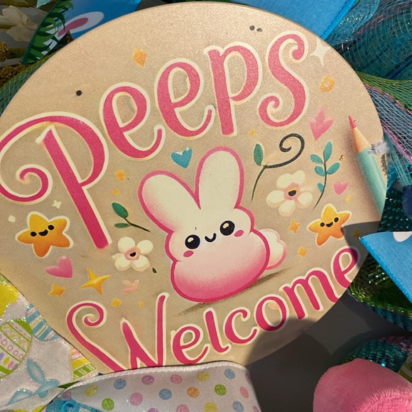 Peeps Welcome Easter Wreath - Picture 3 of 11